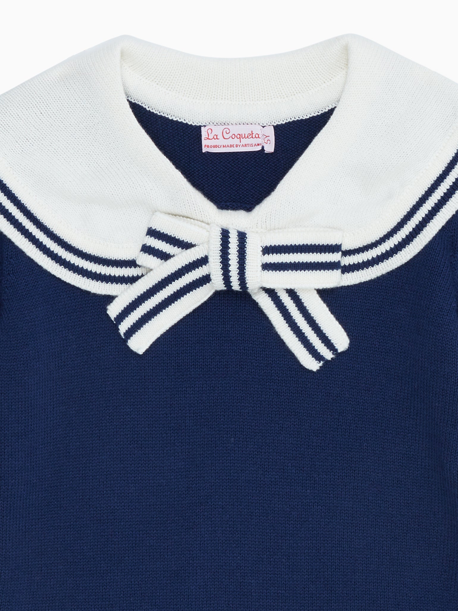 Navy Claudina Girl Nautical Cotton Sweater