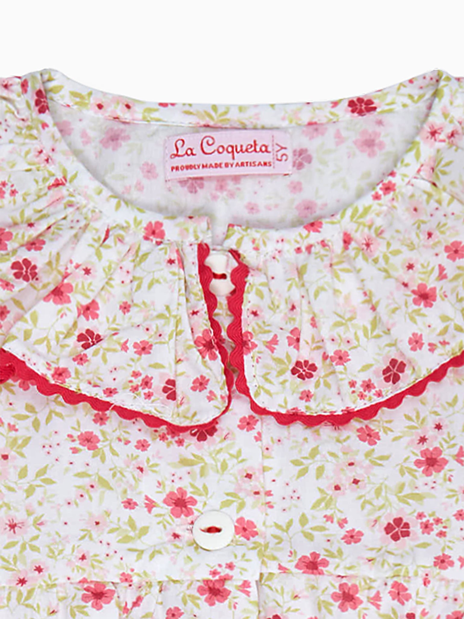 Pink Floral Clia Girl Cotton Nightgown