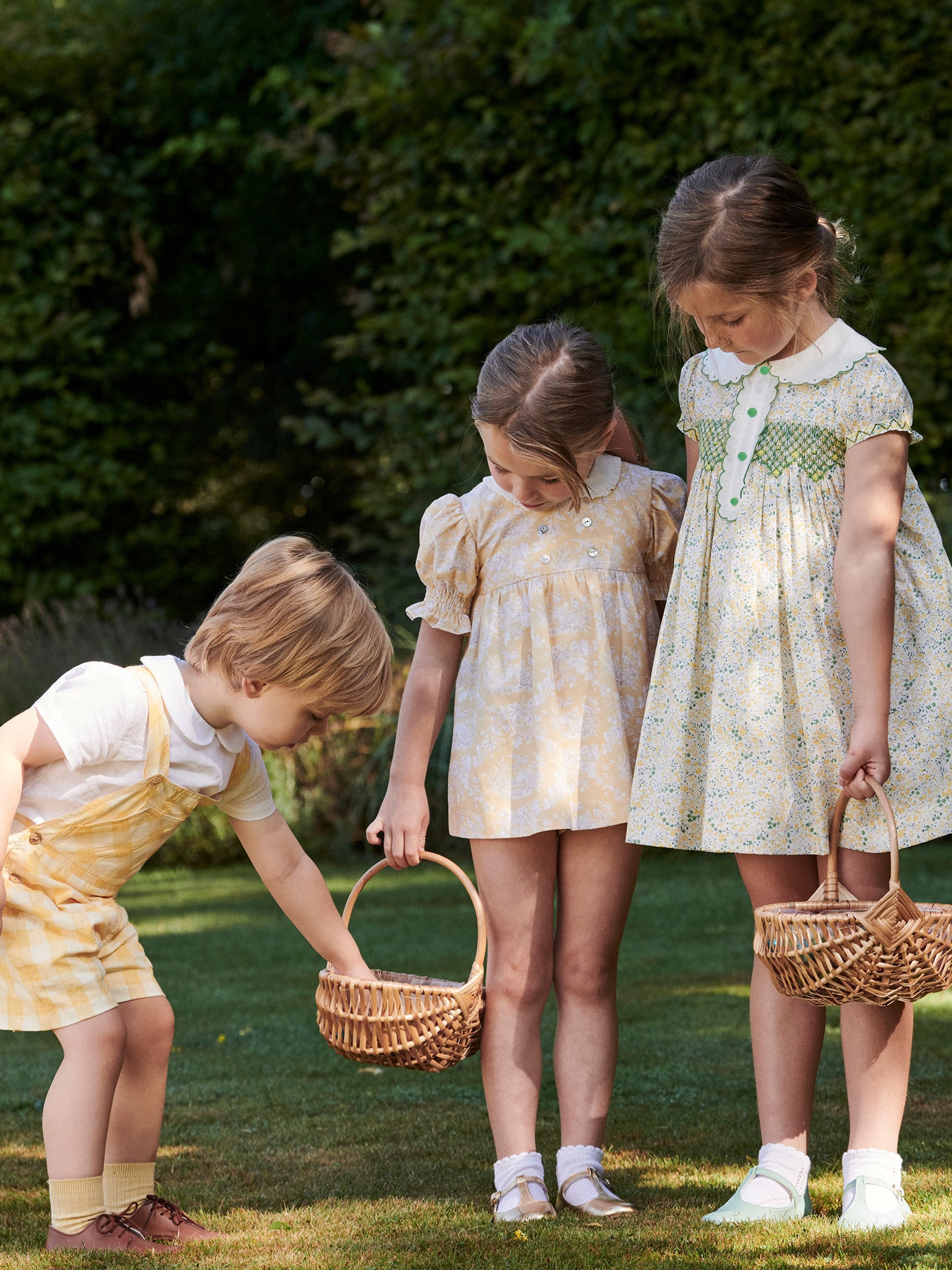 Yellow Gingham Ringo Baby Dungarees