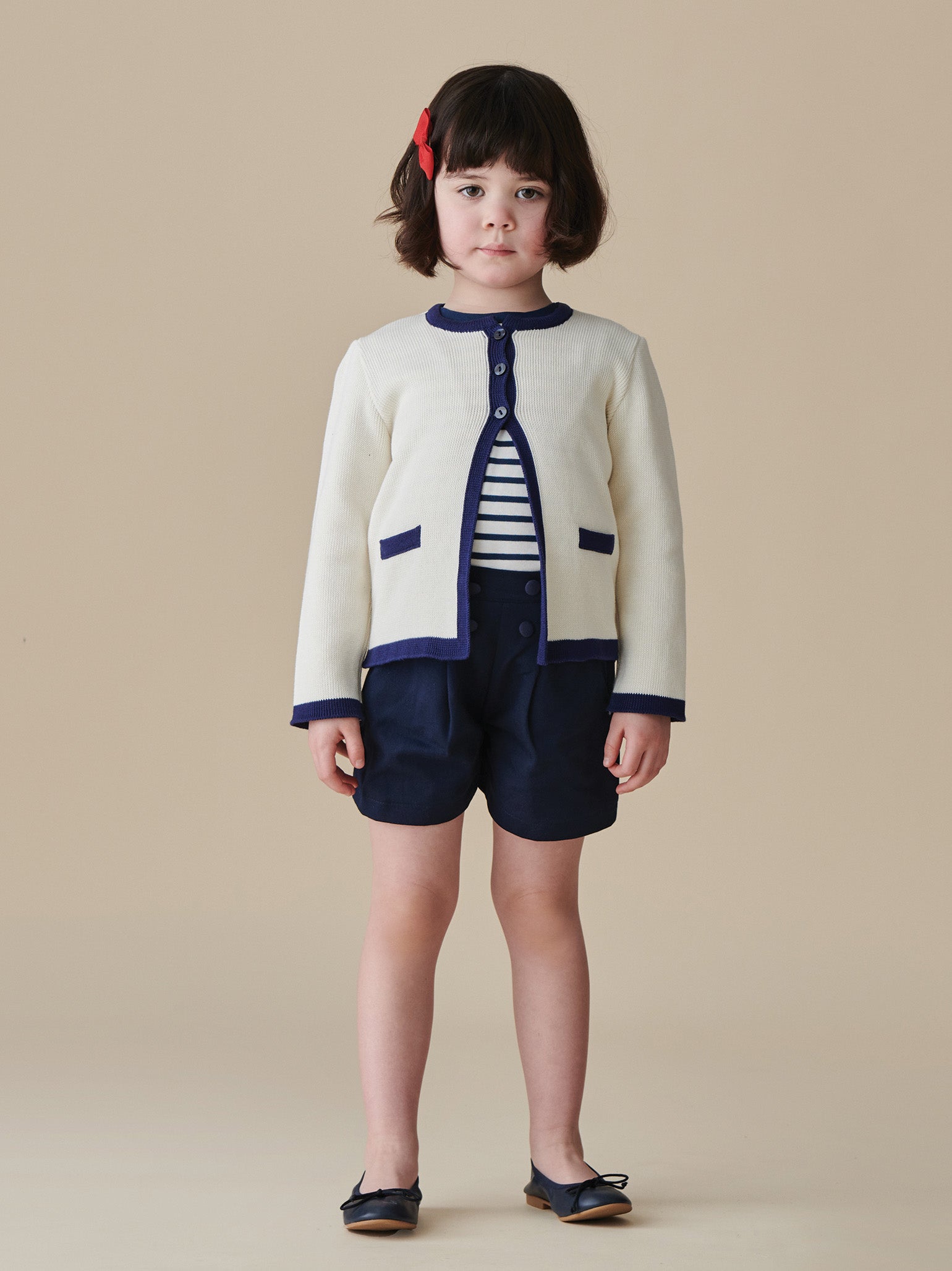 Ivory Coco Cotton Girl Cardigan