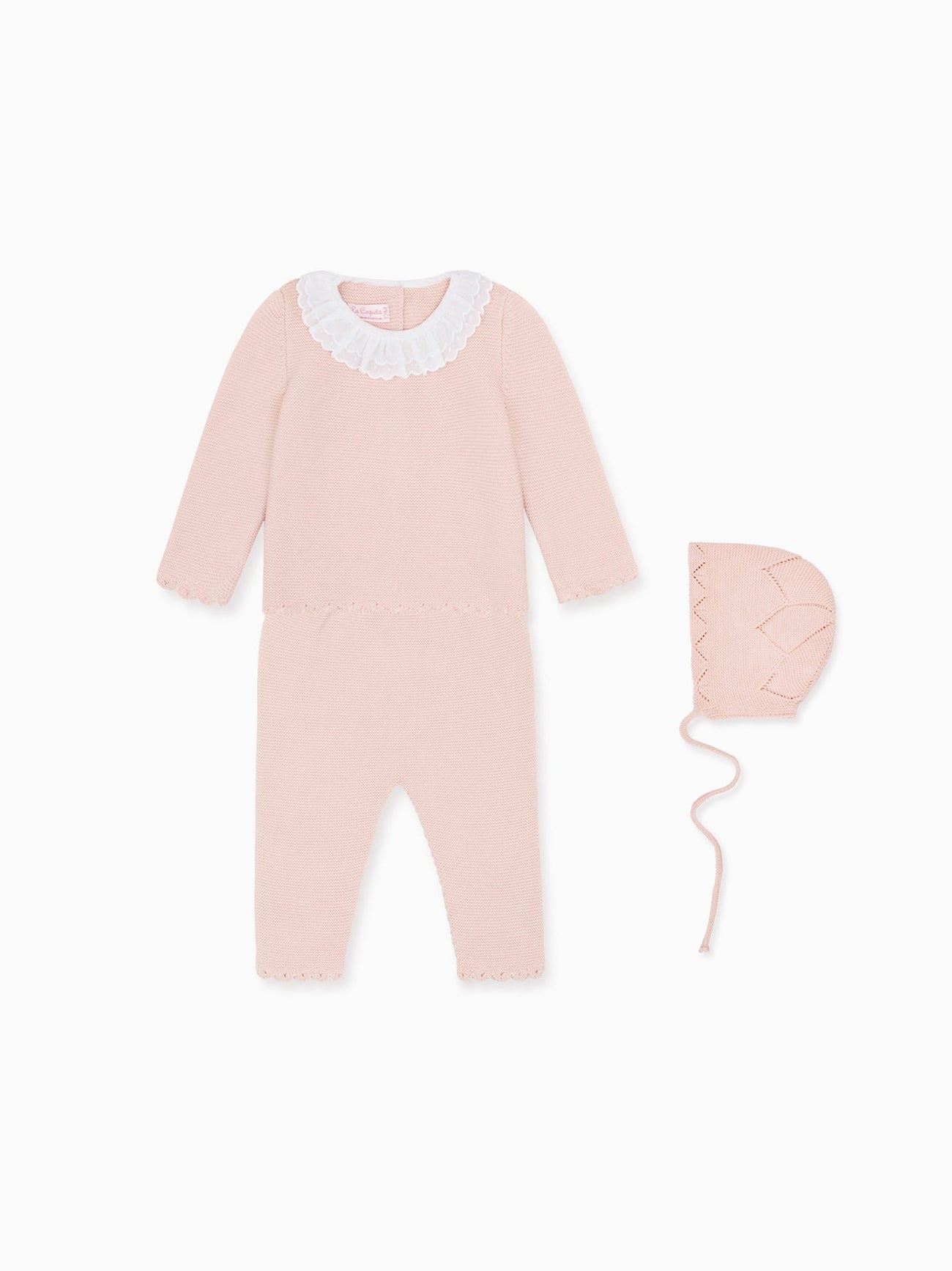 Dusty Pink Coleta Cotton Baby Girl Knitted Gift Box Set