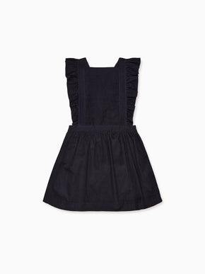 Navy Cora Corduroy Girl Pinafore Skirt