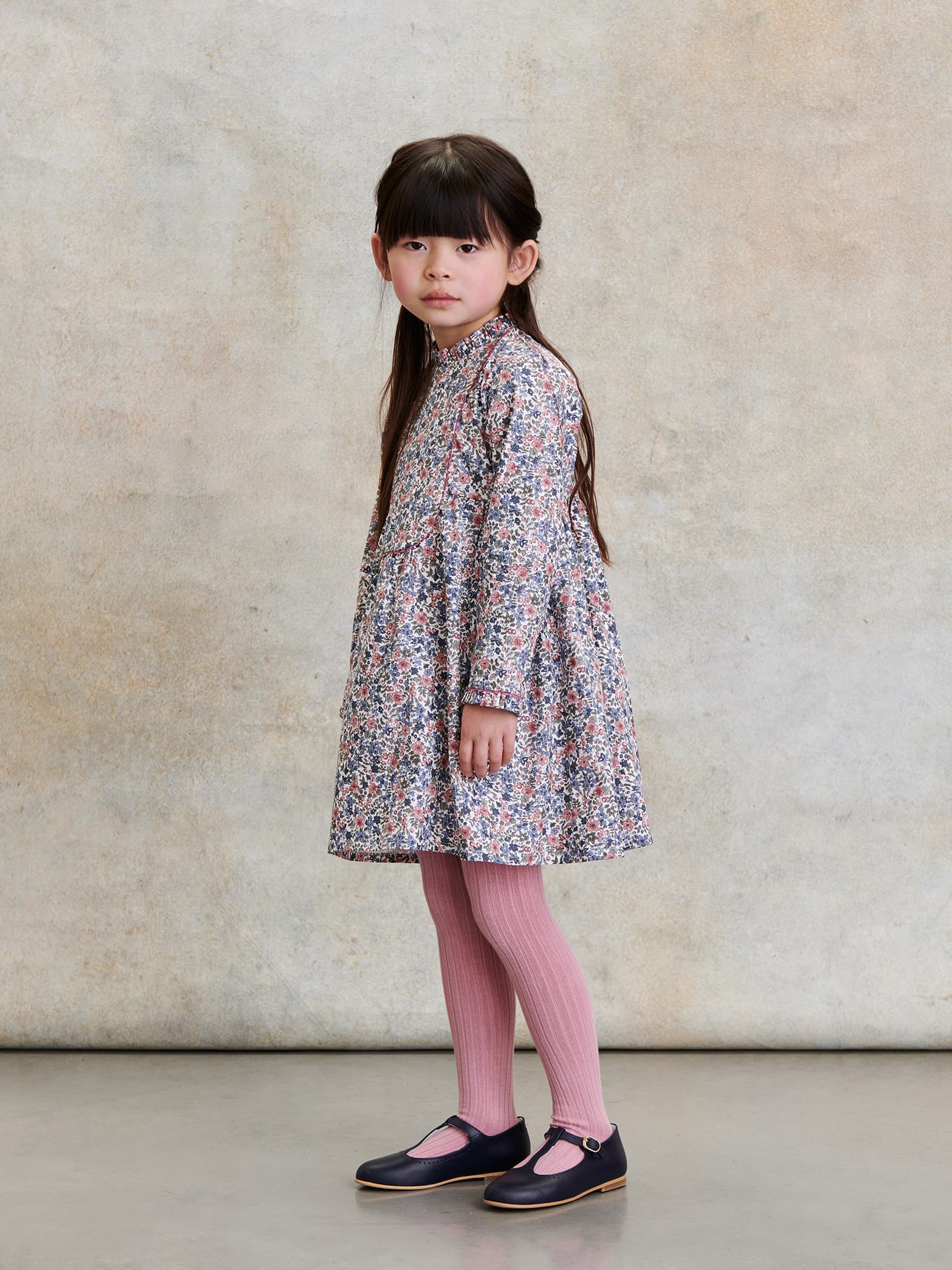 Blue Floral Cordelia Girl Dress