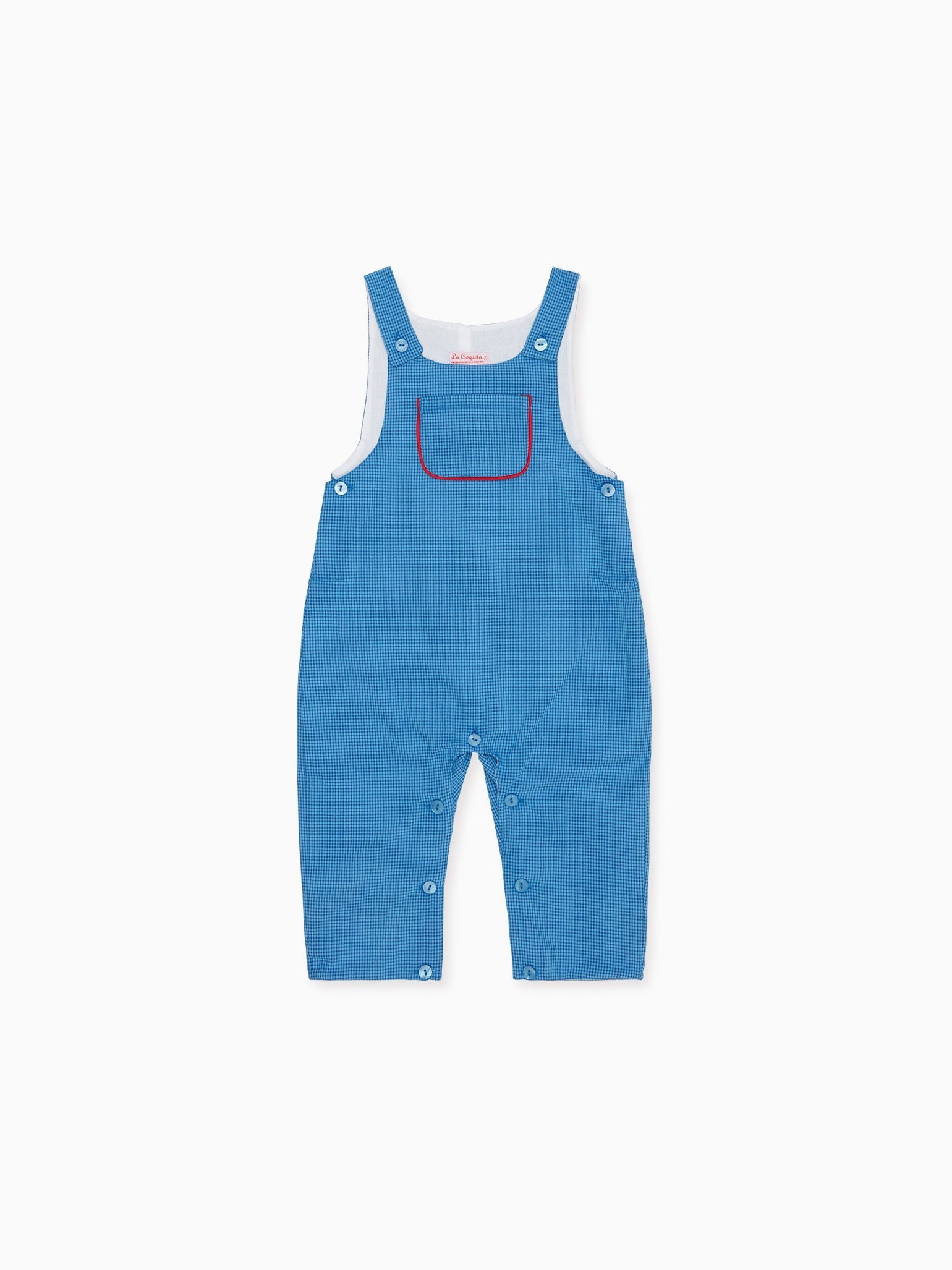 Blue Gingham Coroza Baby Overalls