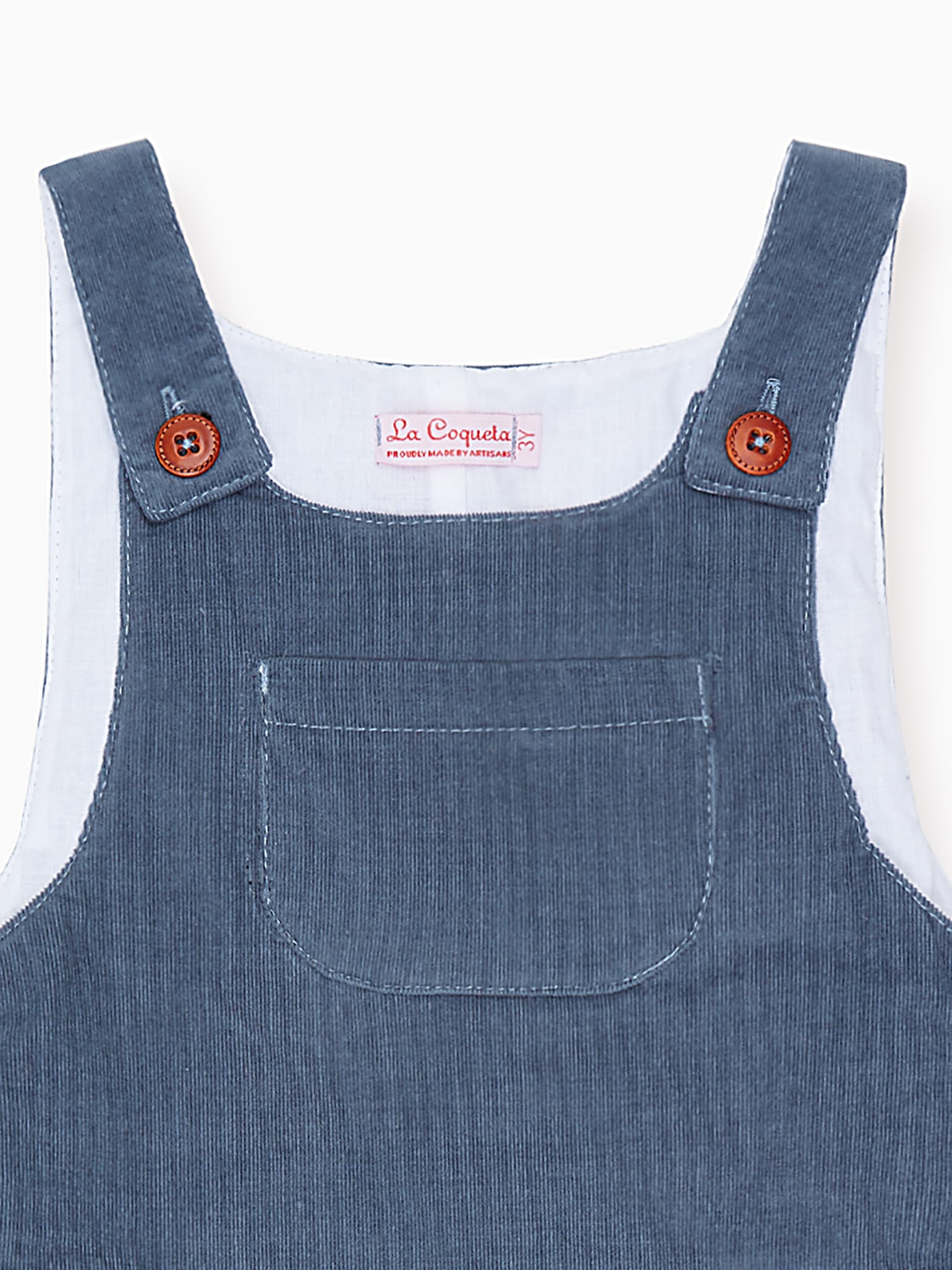 Dusty Blue Coroza Baby Overalls