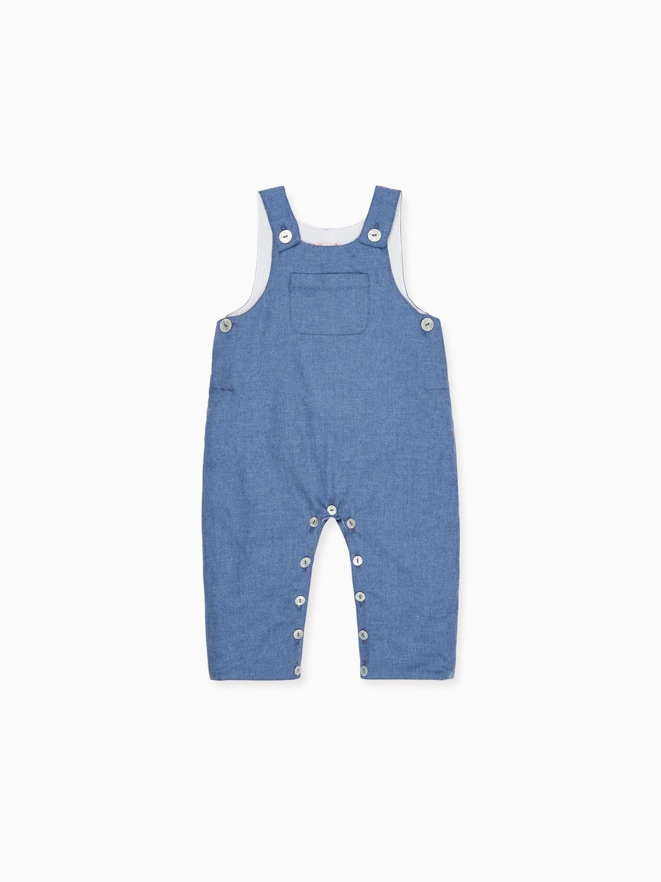 Dusty Blue Coroza Baby Dungarees