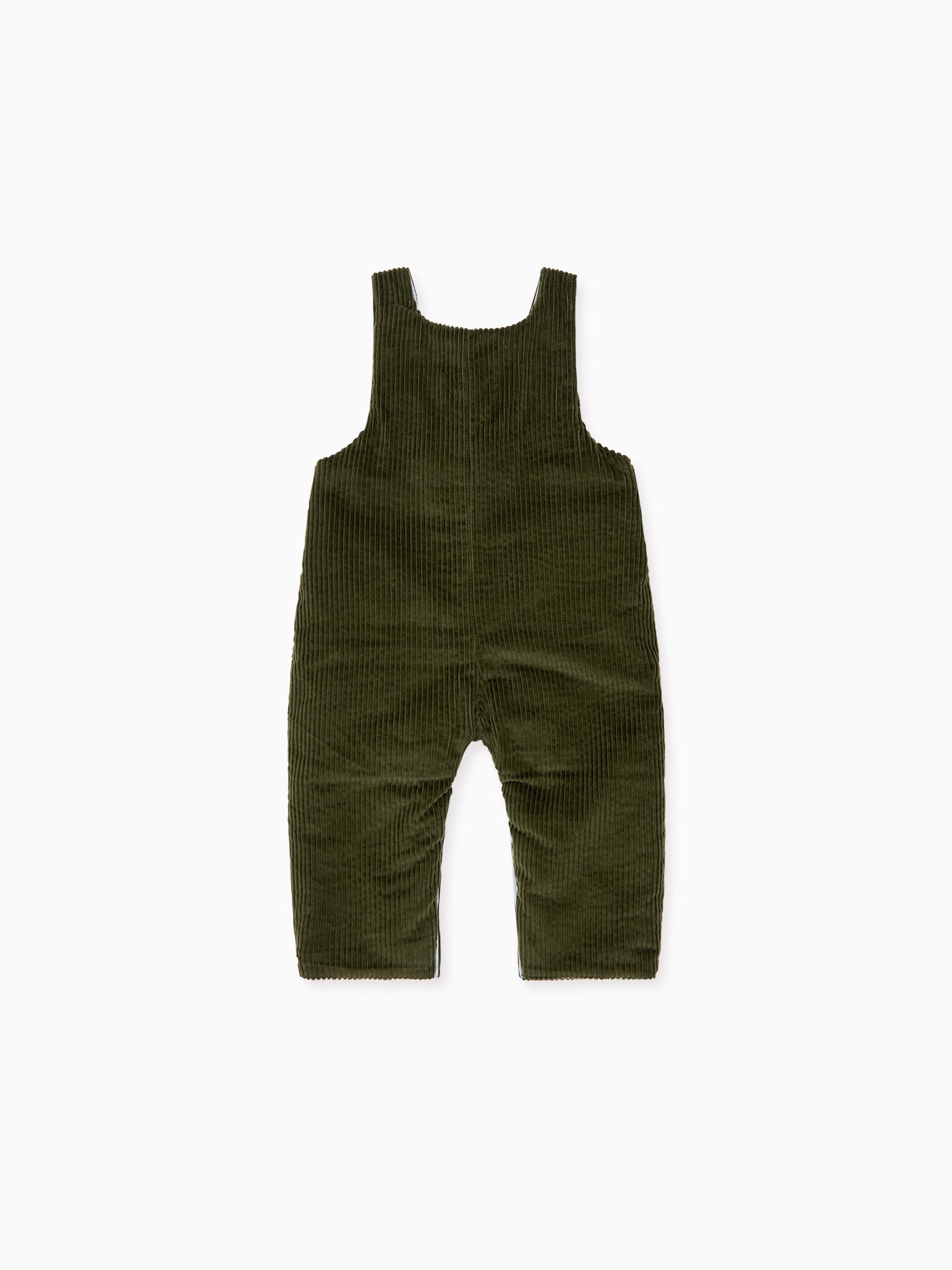 Olive Green Coroza Corduroy Baby Dungarees