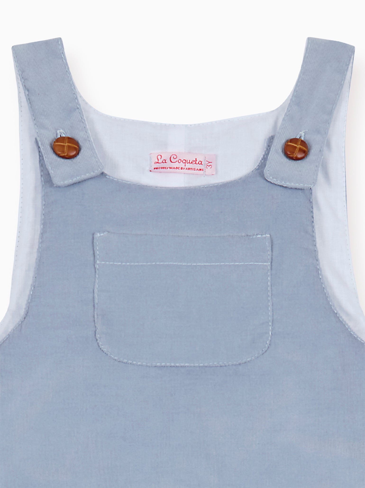 Dusty Blue Coroza Baby Overalls