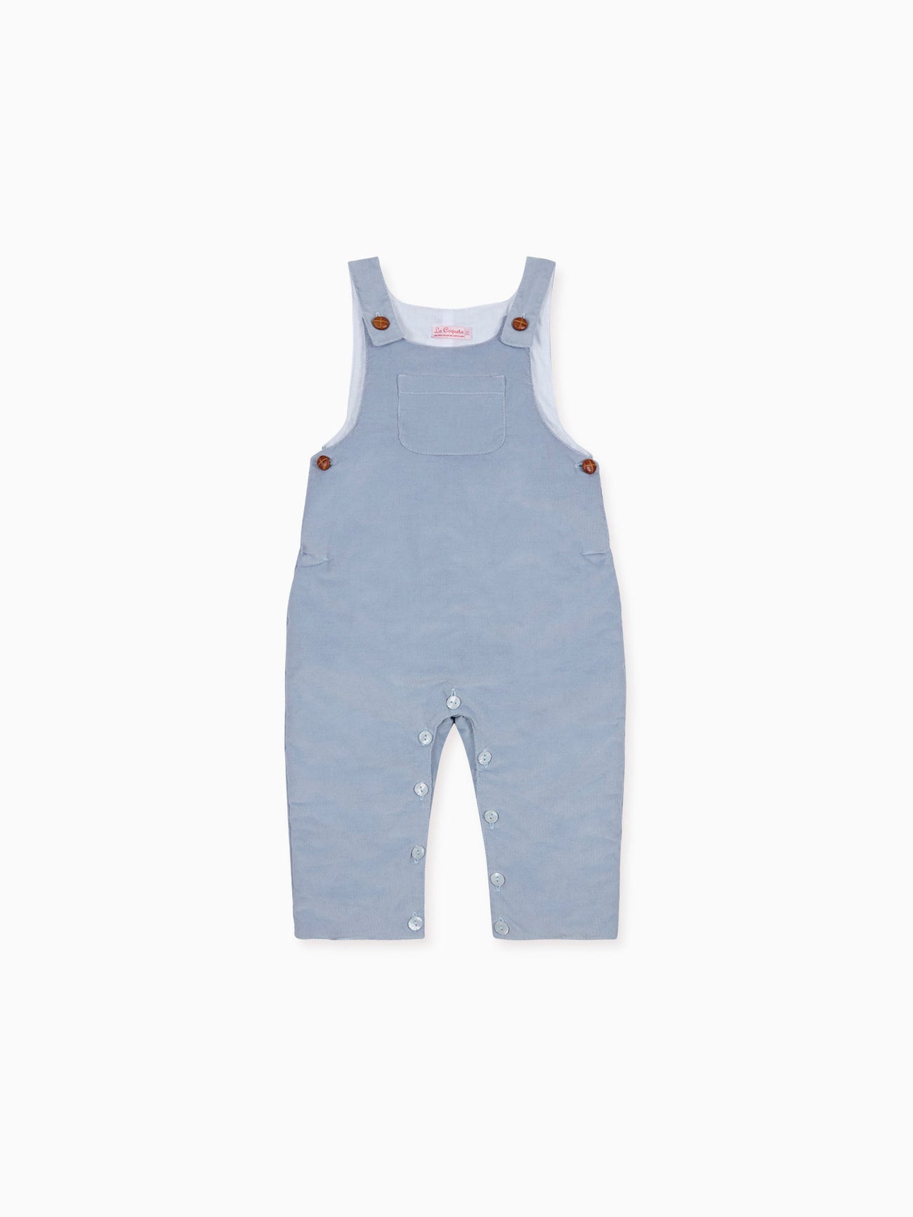 Dusty Blue Coroza Baby Overalls