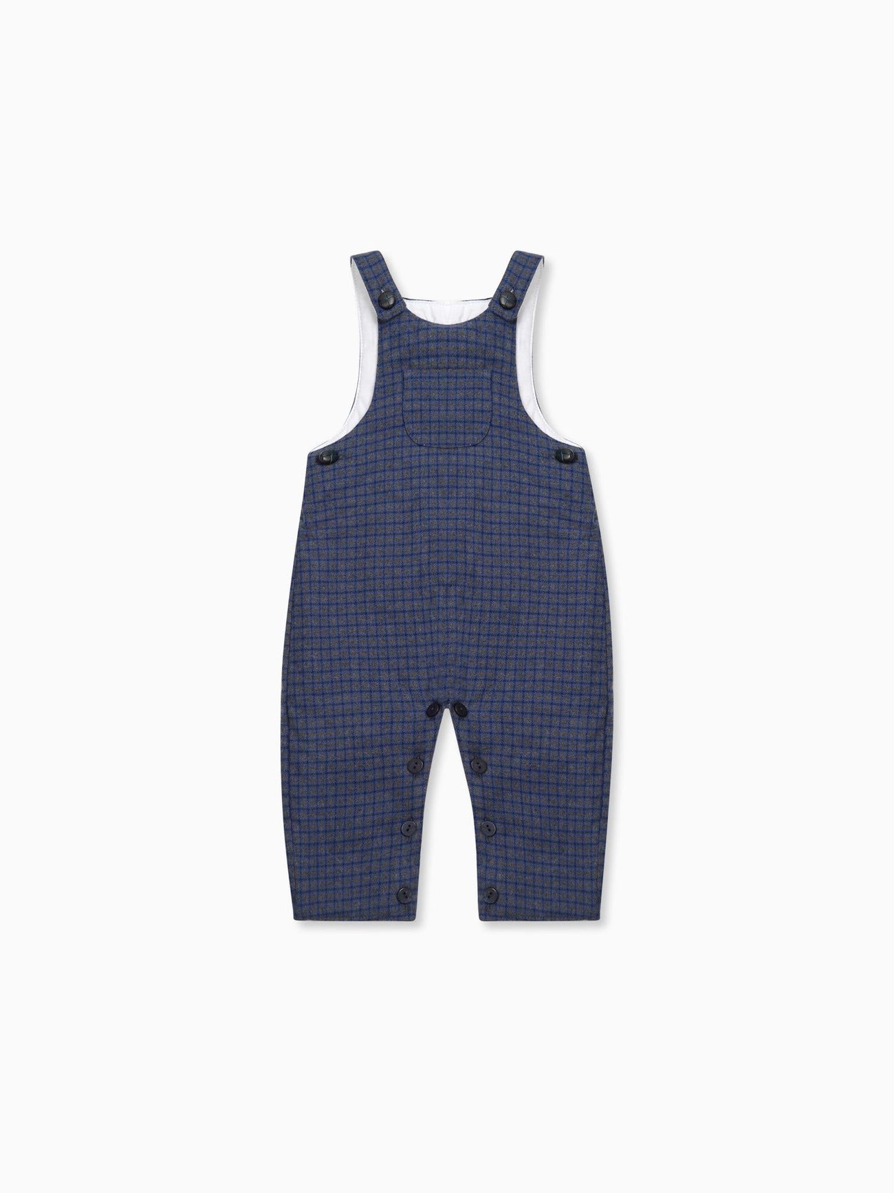 Blue Check Coroza Baby Dungarees