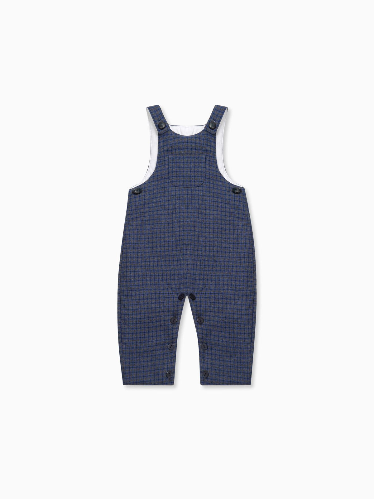 Blue Check Coroza Baby Dungarees