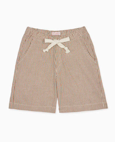 Camel Stripe Cortino Boy Cotton Shorts