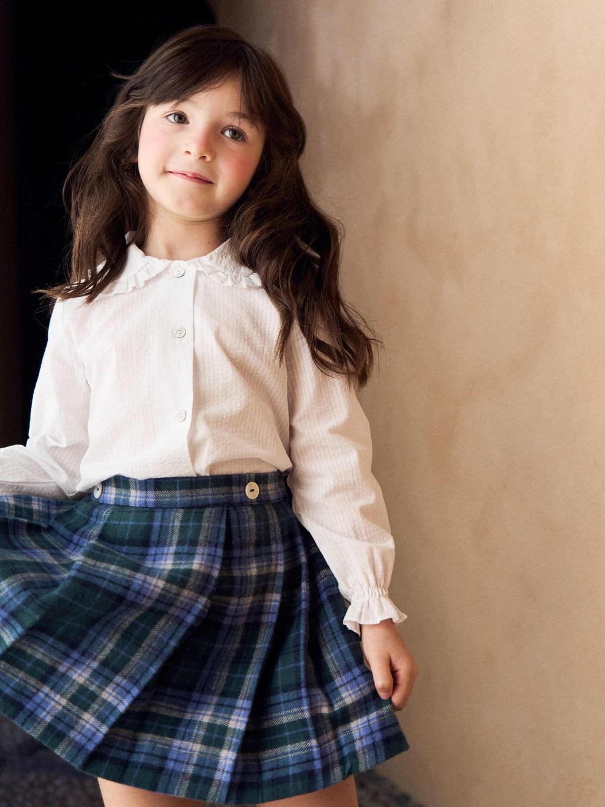 Green Check Zola Girl Kilt Skirt