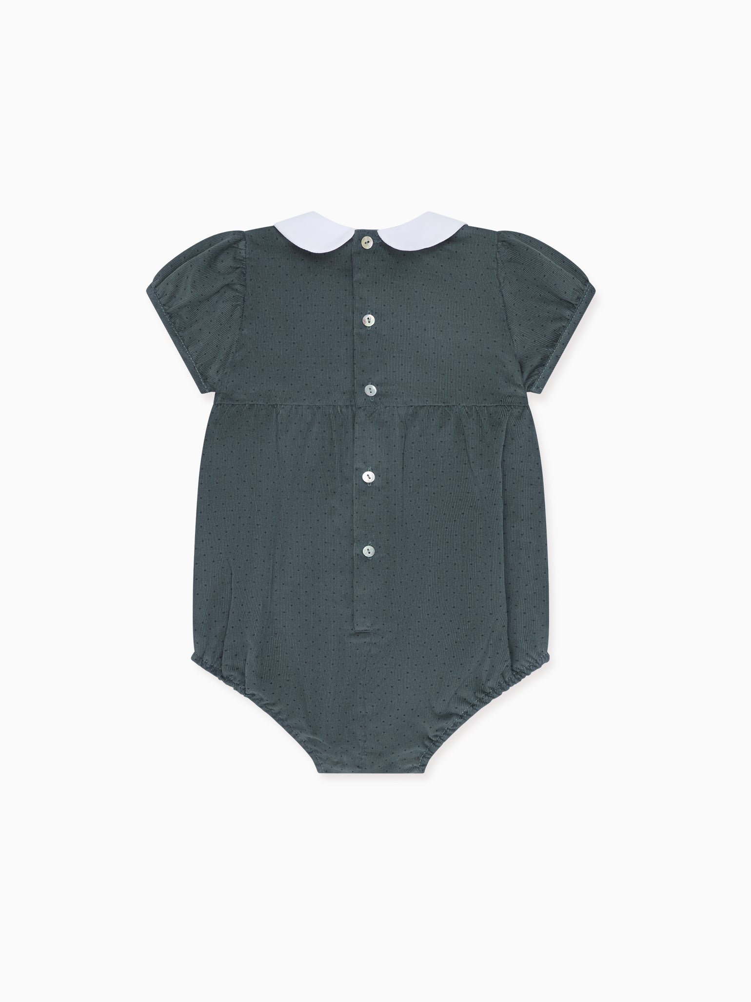 Blue Polka Dot Delora Baby Girl Romper