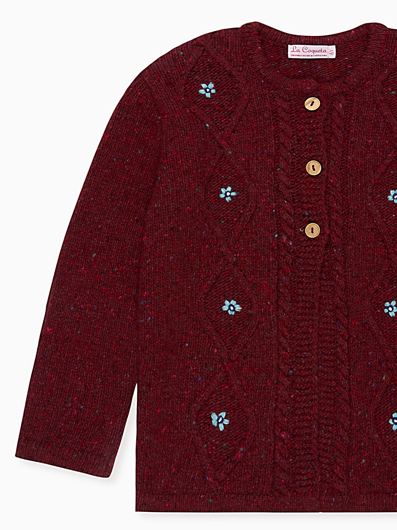 Burgundy Denali Merino Girl Cardigan