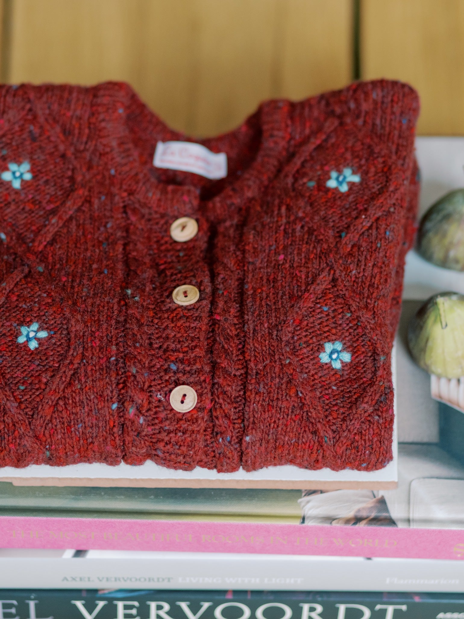 Burgundy Denali Merino Girl Cardigan