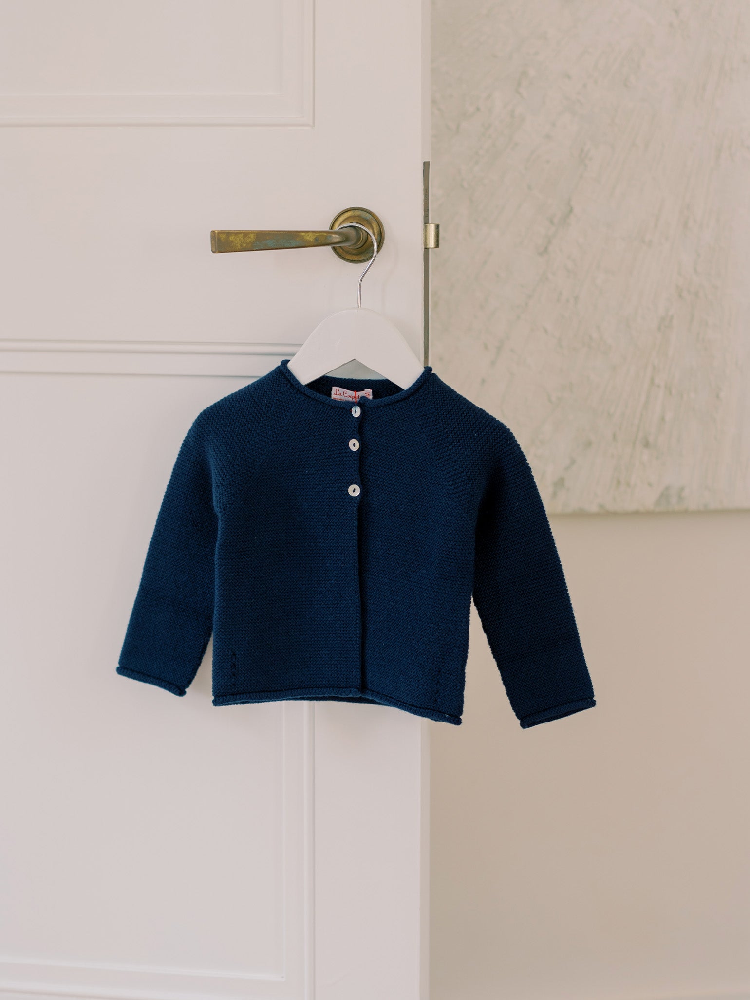 Navy Denia Merino Baby Cardigan