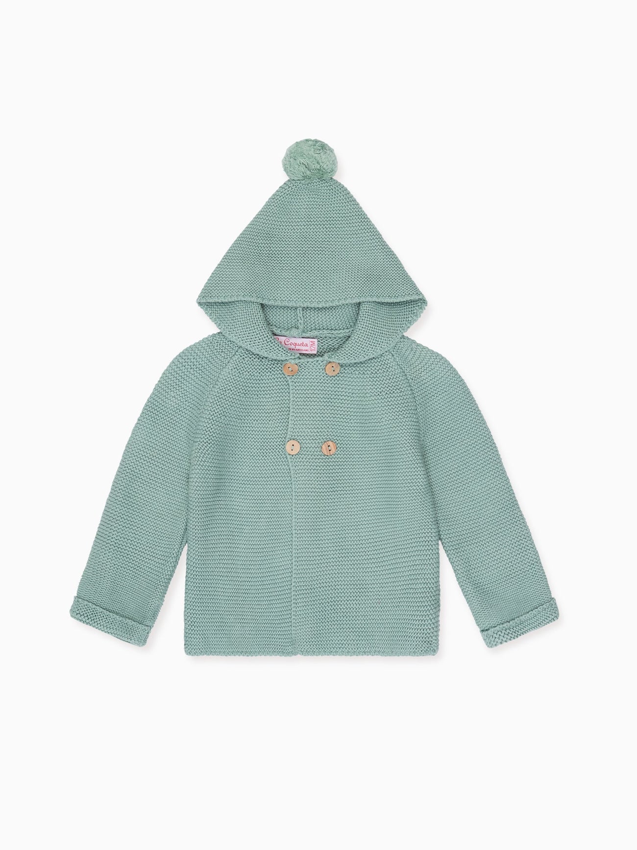 Sage Desi Cotton Baby Knitted Jacket