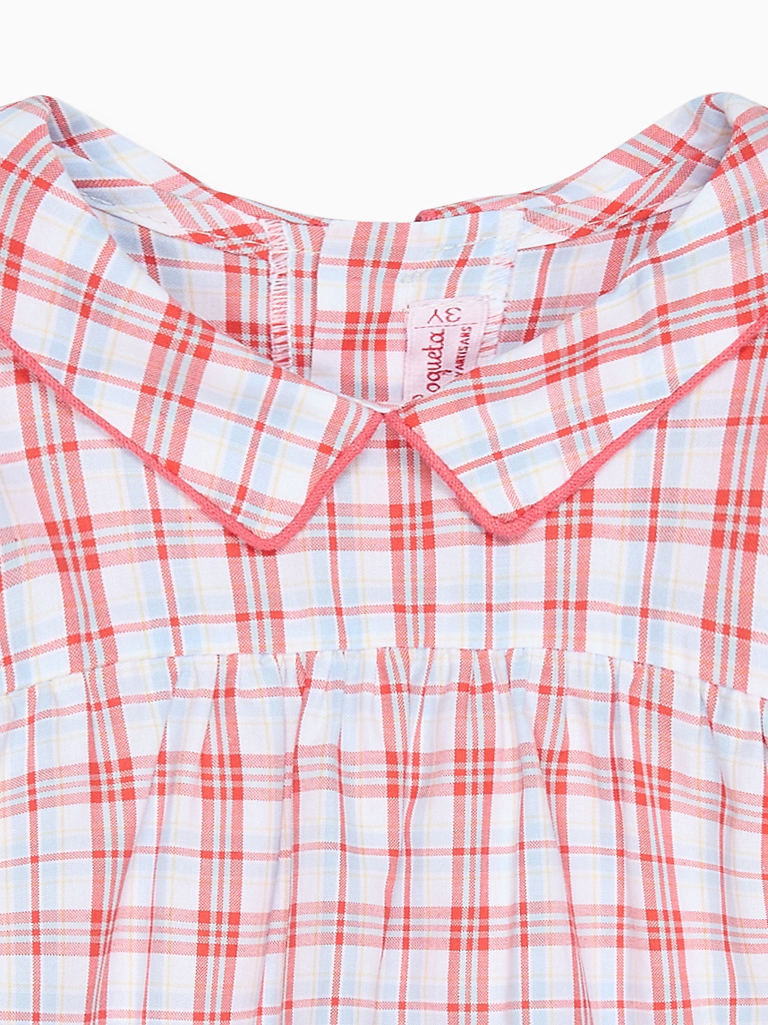 Red Check Devina Long Sleeve Baby Shirt