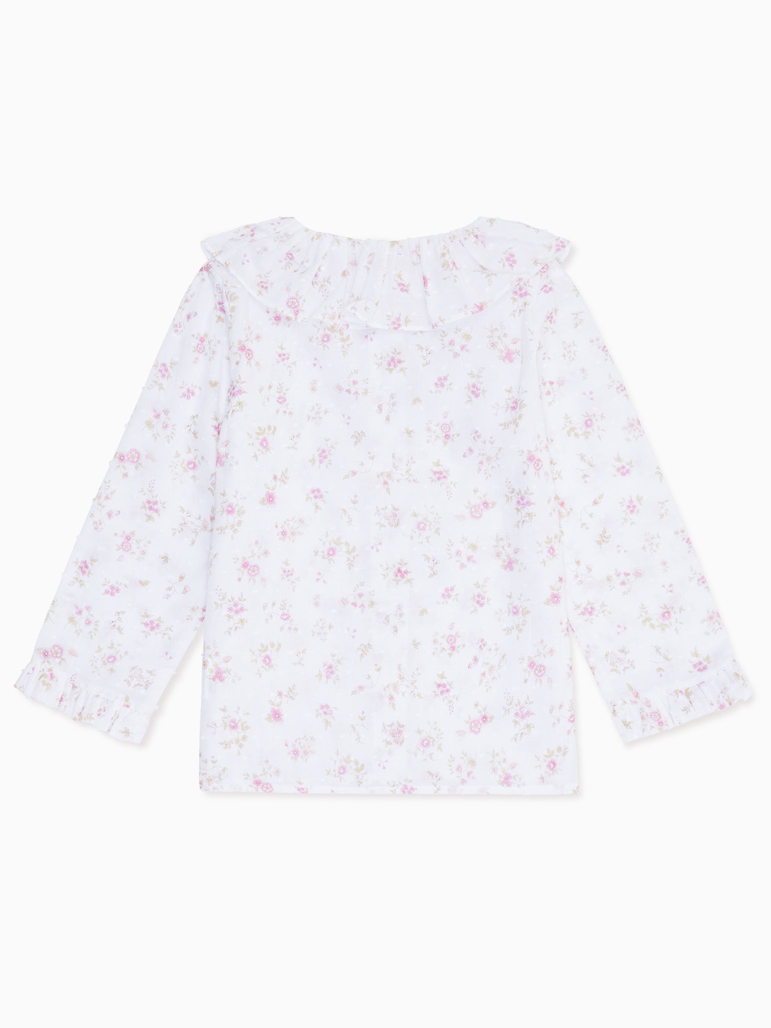 Ivory Floral Diana Girl Cotton Shirt