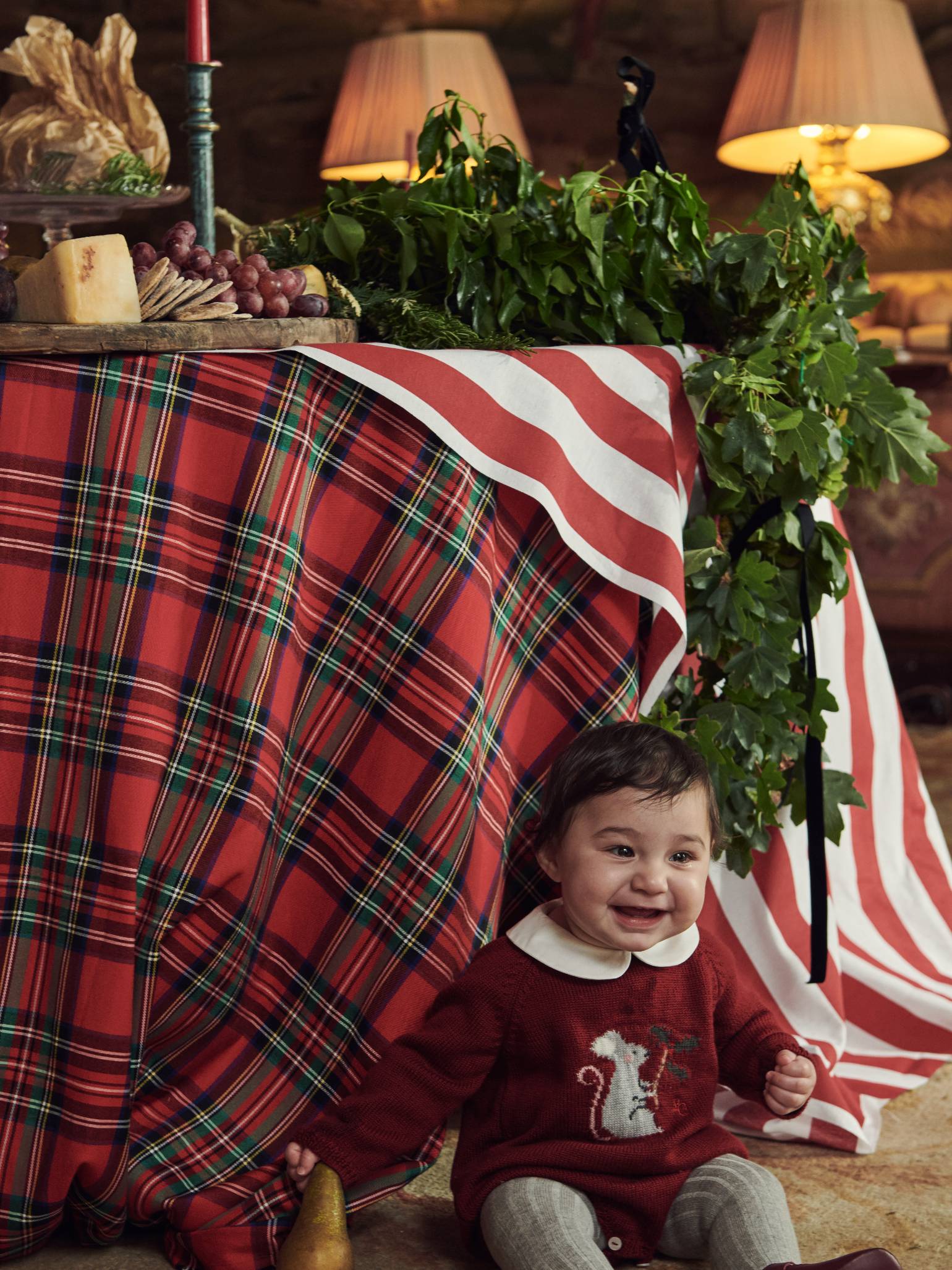 Diaz Baby Knitted Romper, Tights & Baby Mary Jane Shoes