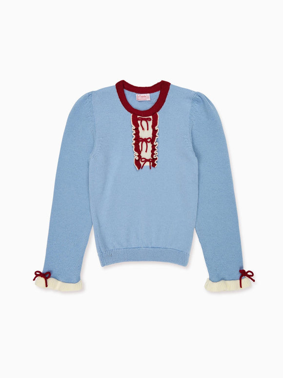 Dusty Blue Dolfito Merino Girl Jumper