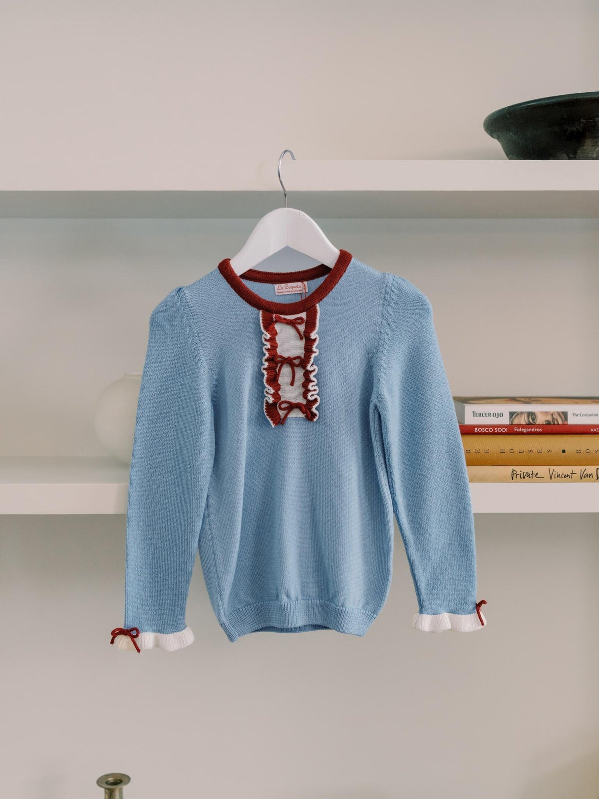 Dusty Blue Dolfito Merino Girl Jumper