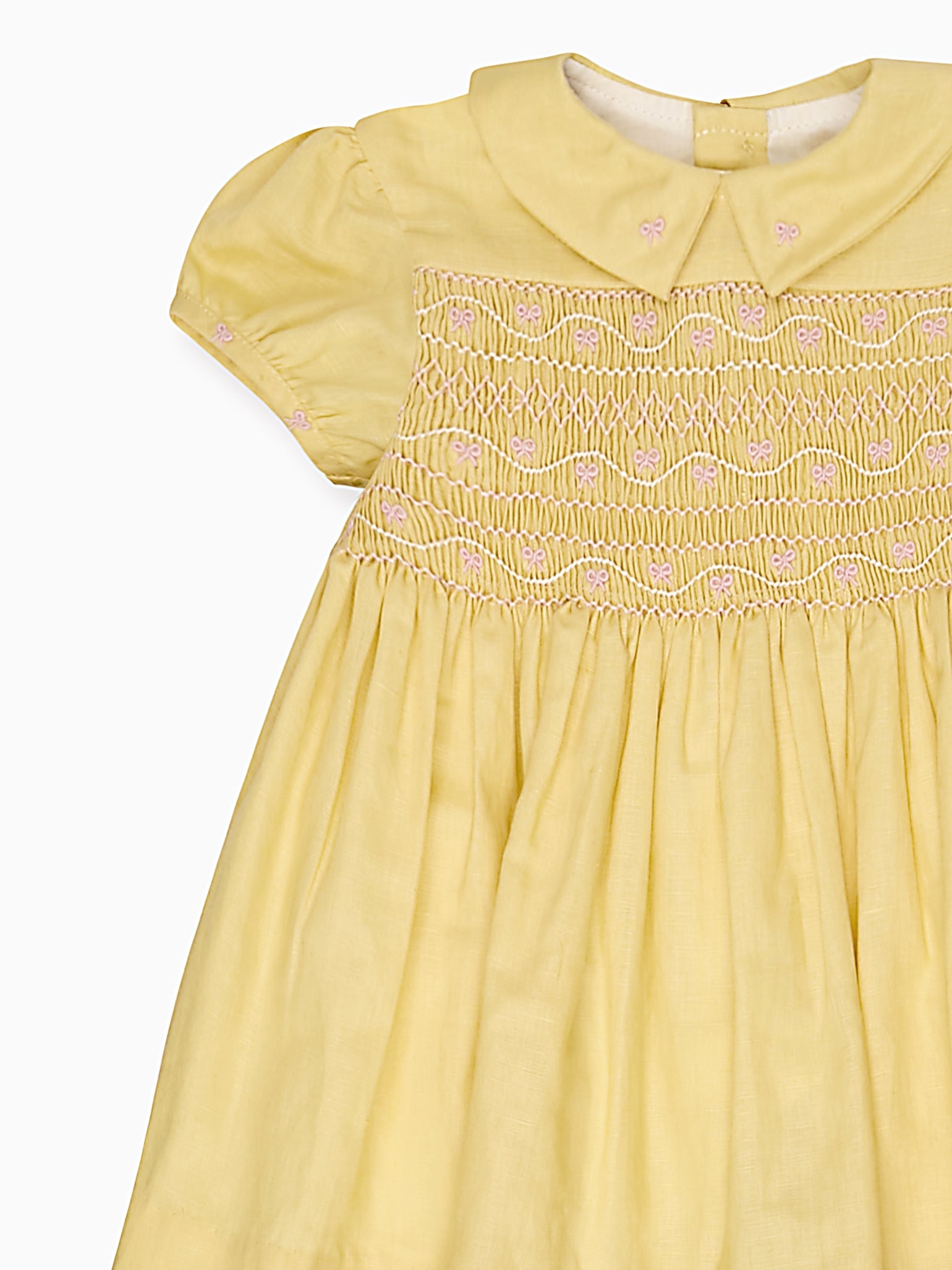 Nicky Hilton x La Coqueta Lemon Dolly Baby Girl Hand-Smocked Set