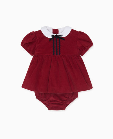 Burgundy Dominica Corduroy Baby Girl Set