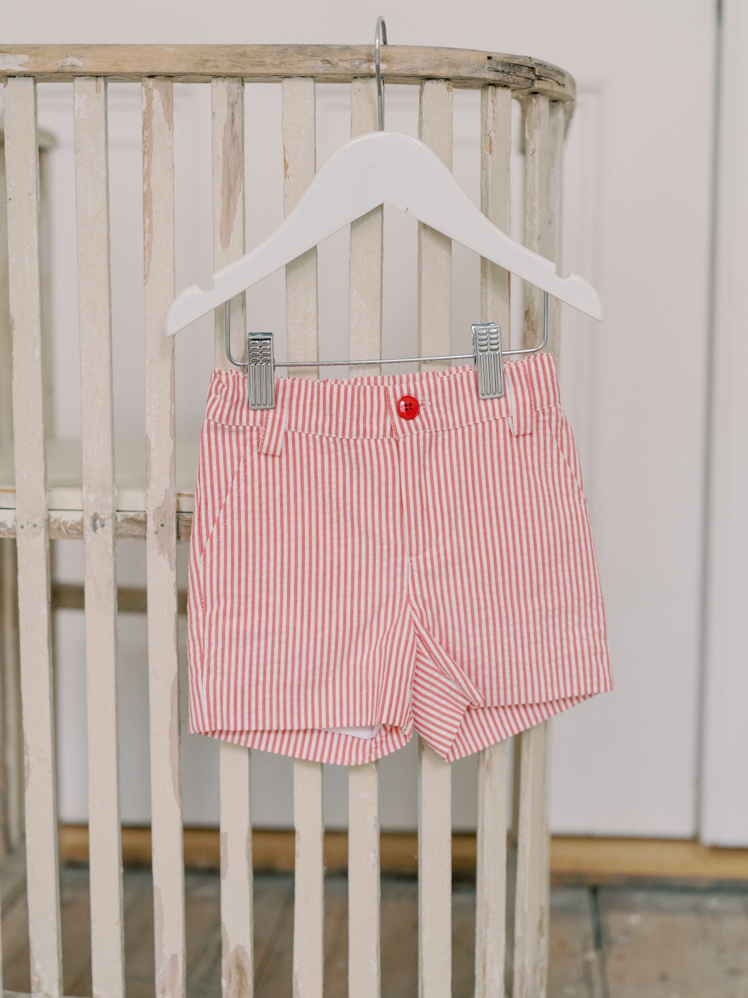 Red Stripe Donaldo Baby Shorts