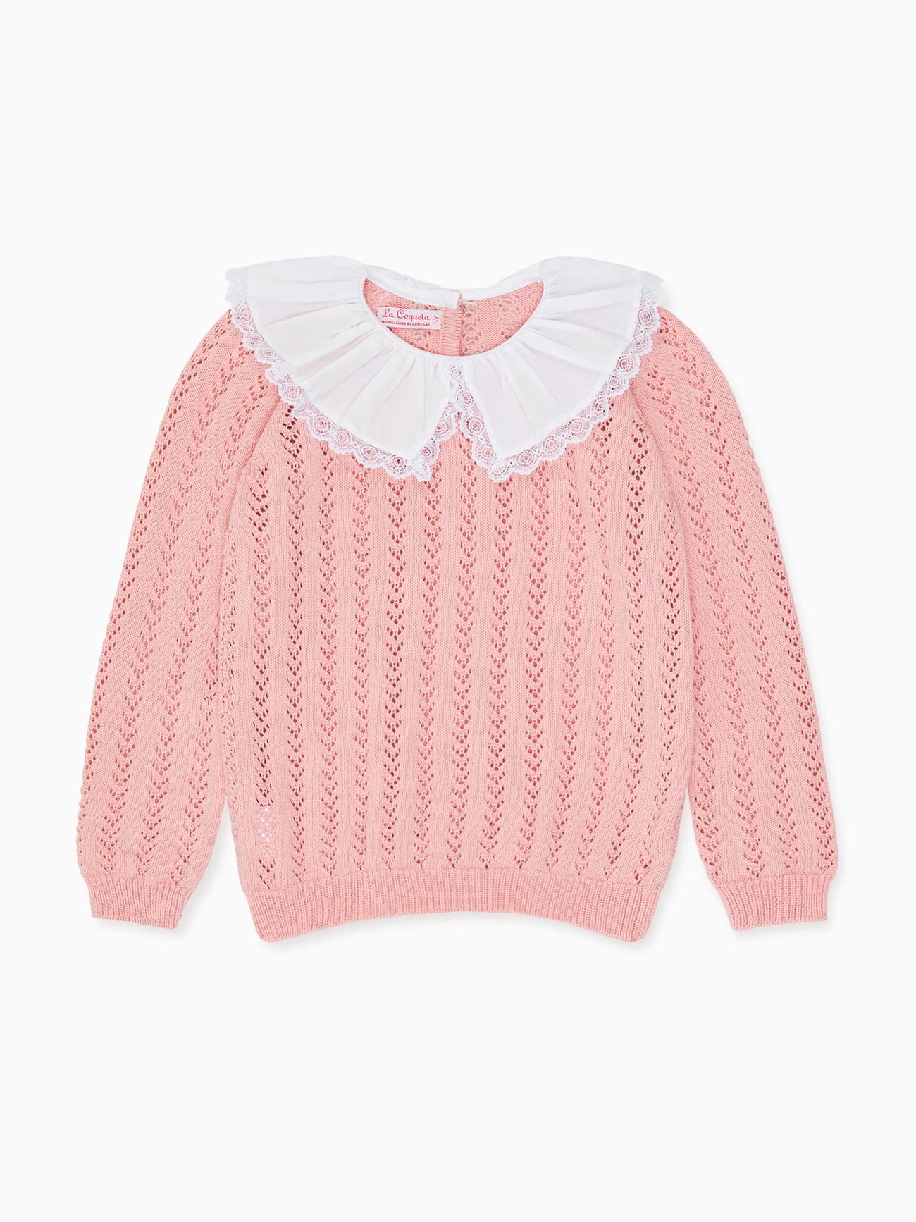 Pink Duena Cotton Girl Sweater