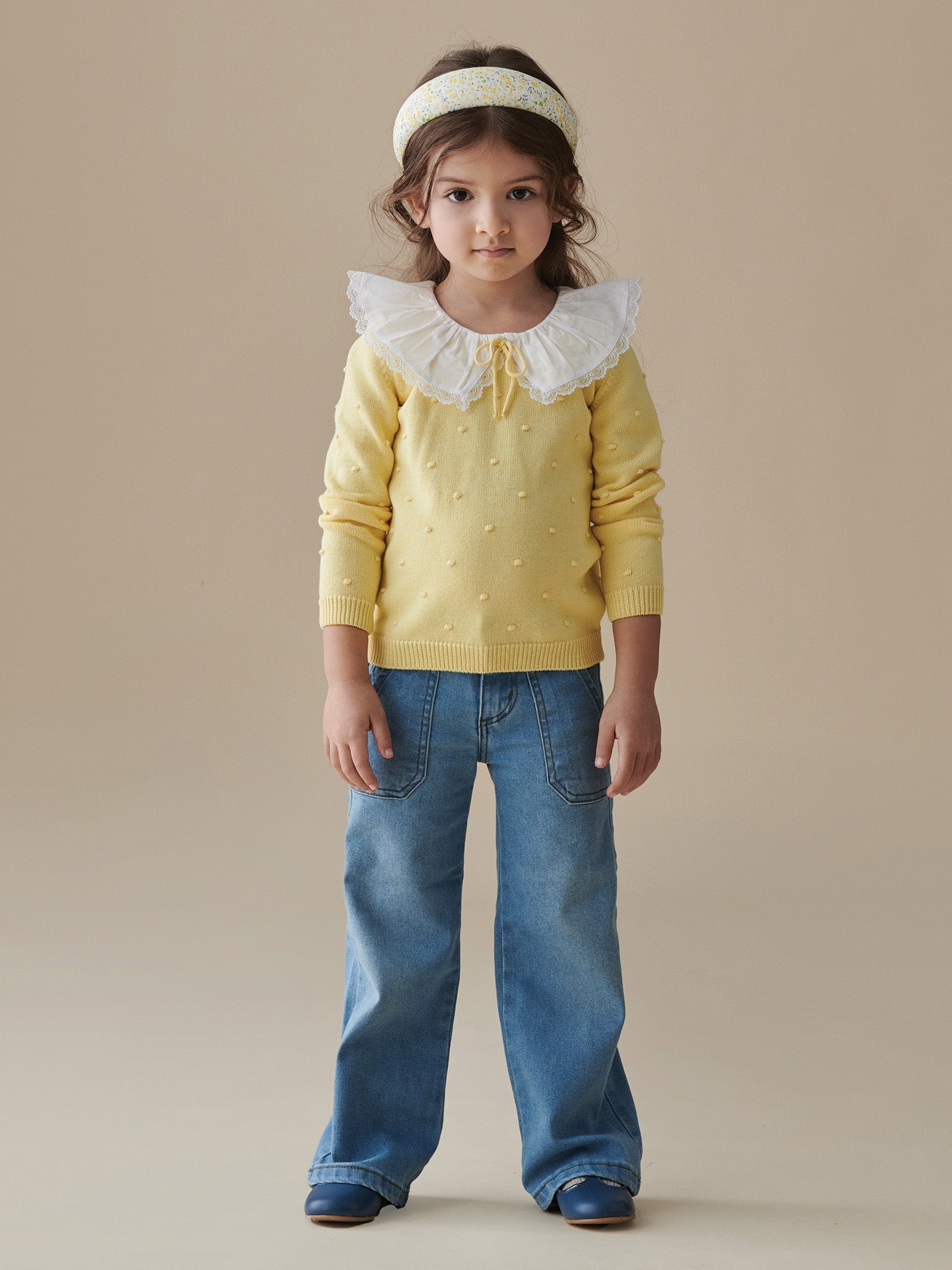 Lemon Duena Cotton Girl Sweater