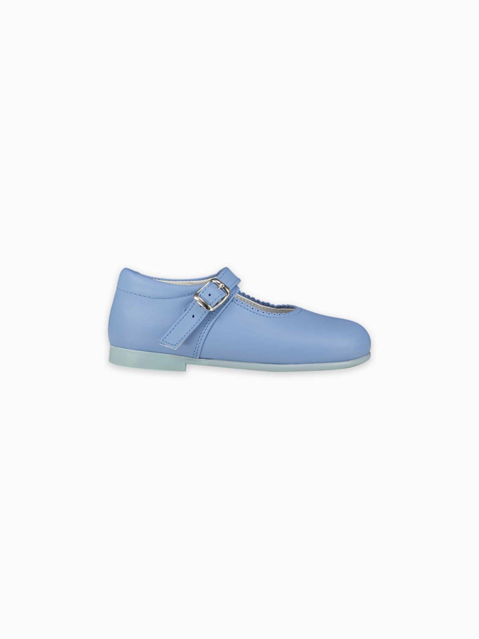 Dusty Blue Leather Toddler Mary Jane Shoes