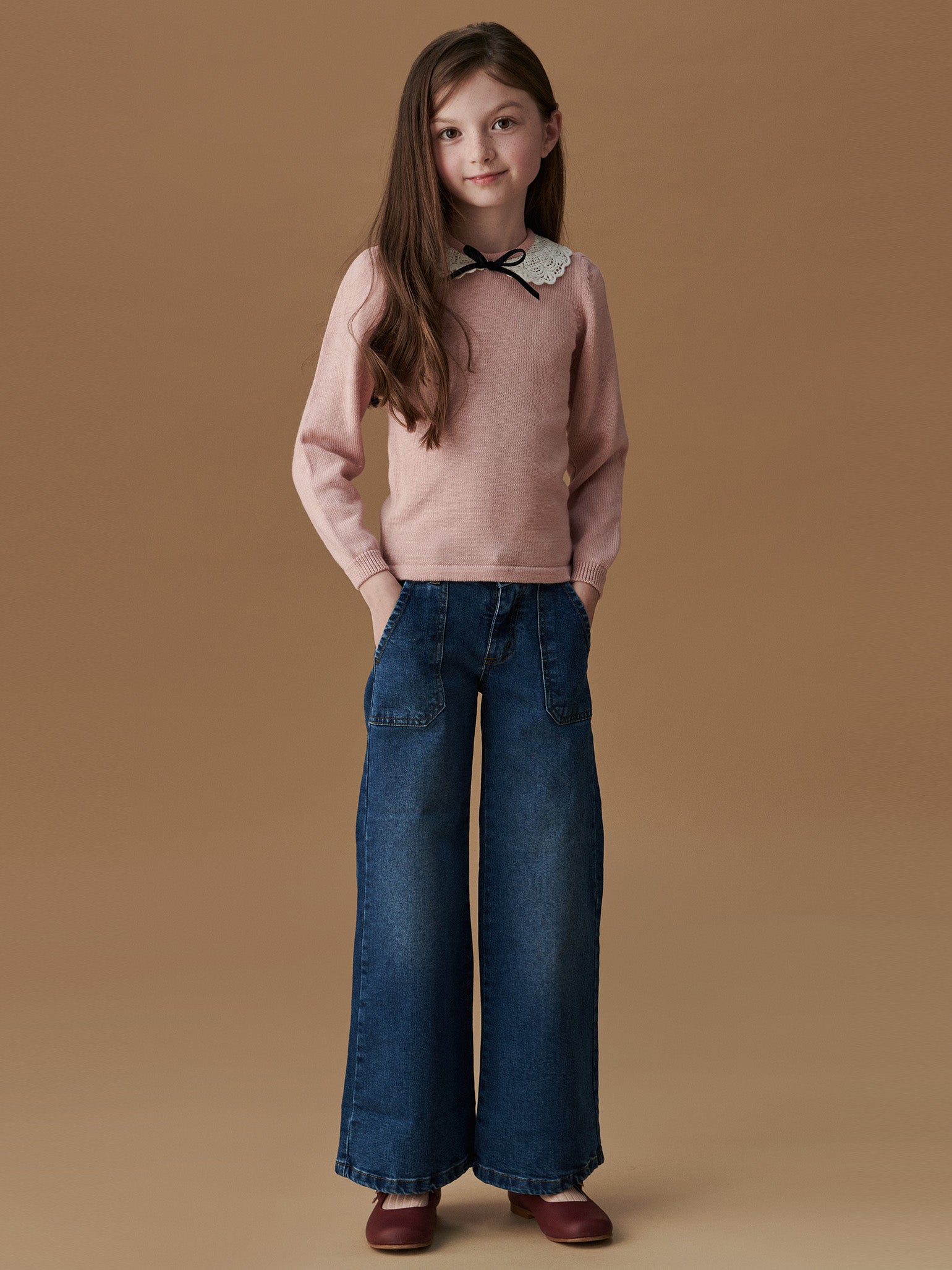 Dusty Pink Blanca Merino Girl Jumper