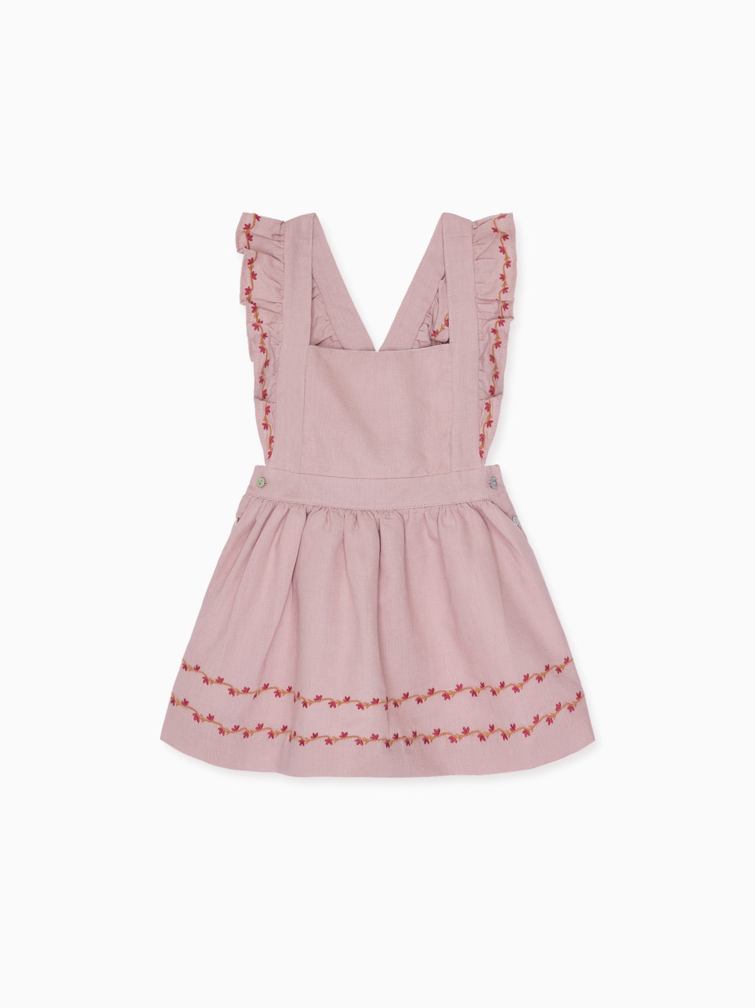 Dusty Pink Hebe Girl Pinafore Skirt