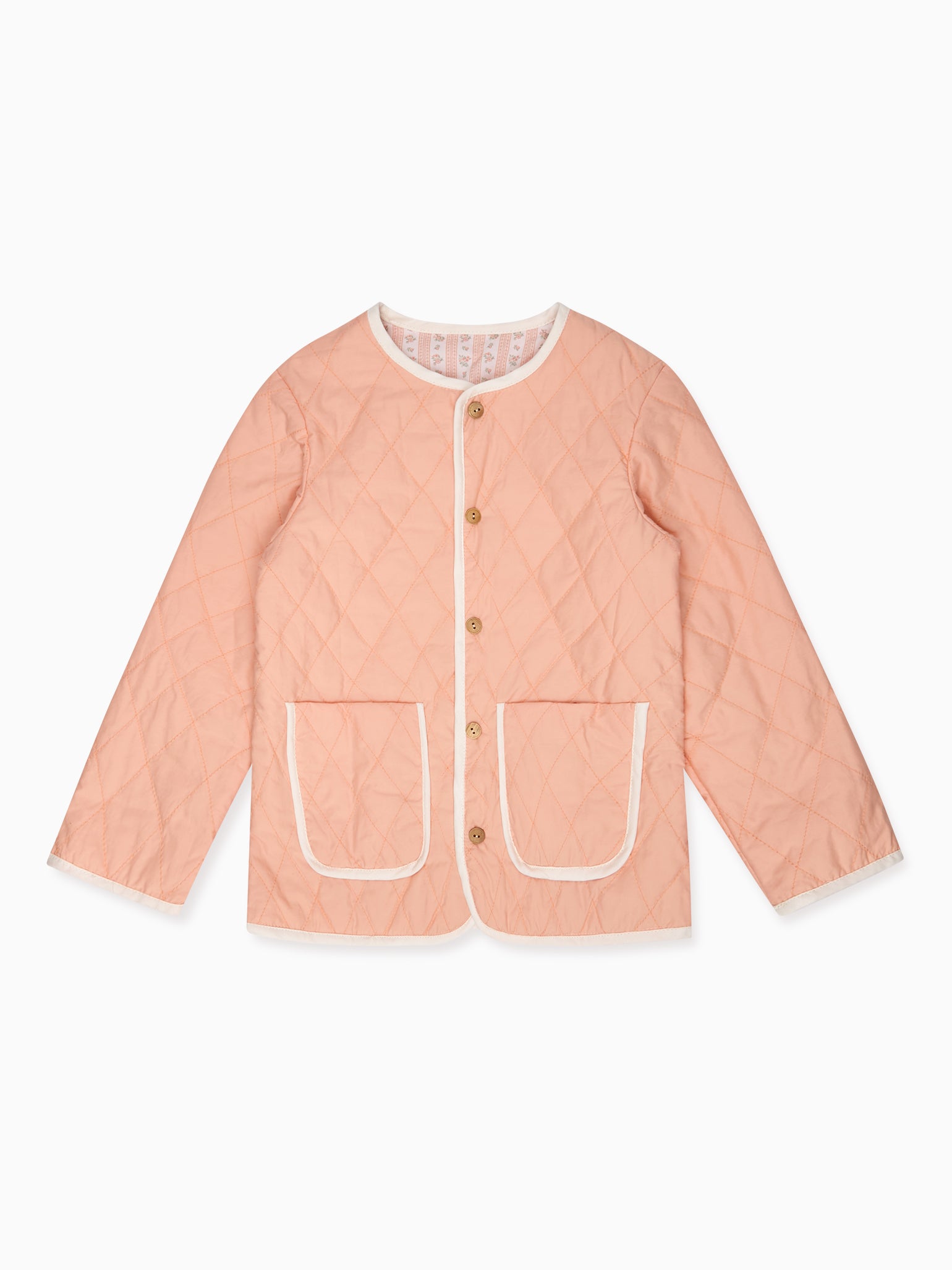 Pink Floral Stripe Reversible Dorothy Girl Jacket