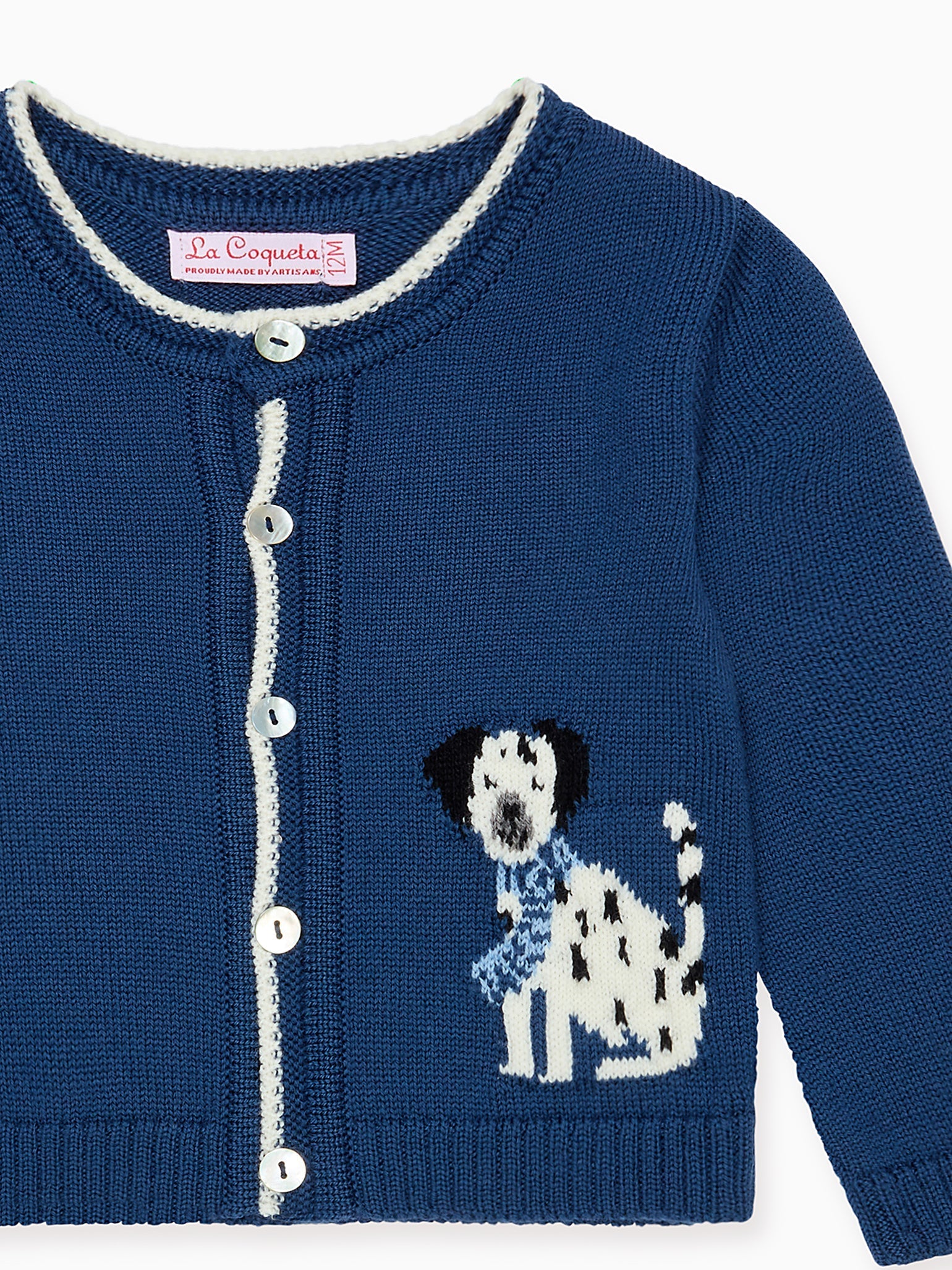 Petrol Blue Eber Merino Baby Cardigan