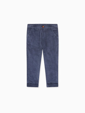 Dusty Blue Benito Corduroy Boy Trousers