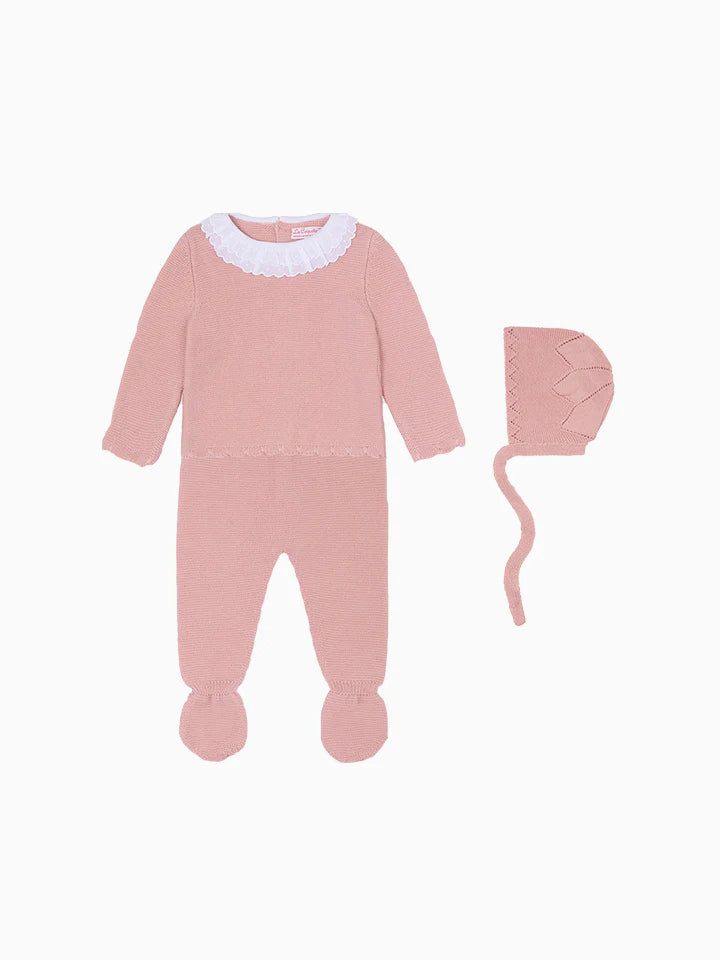 Pink Amaya Merino Baby Girl Knitted Gift Box Set