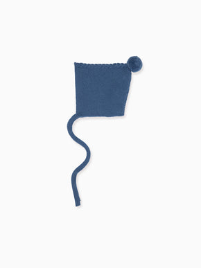 Petrol Blue Elfo Merino Baby Knitted Bonnet