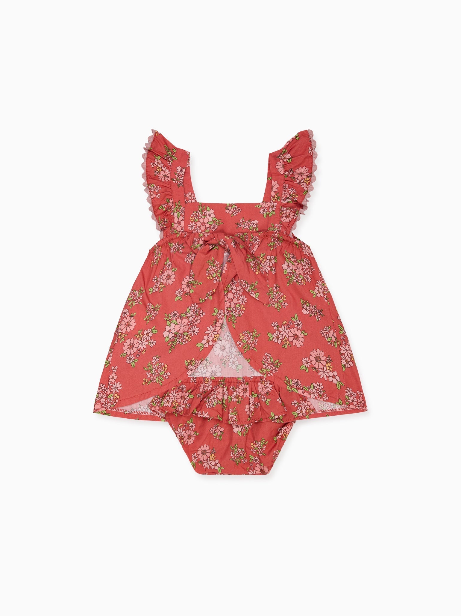 Red Floral Elicia Baby Summer Set