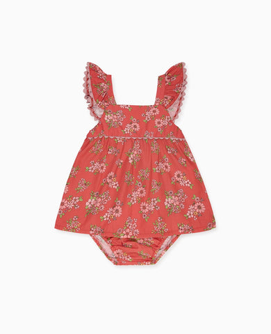 Red Floral Elicia Baby Girl Summer Set