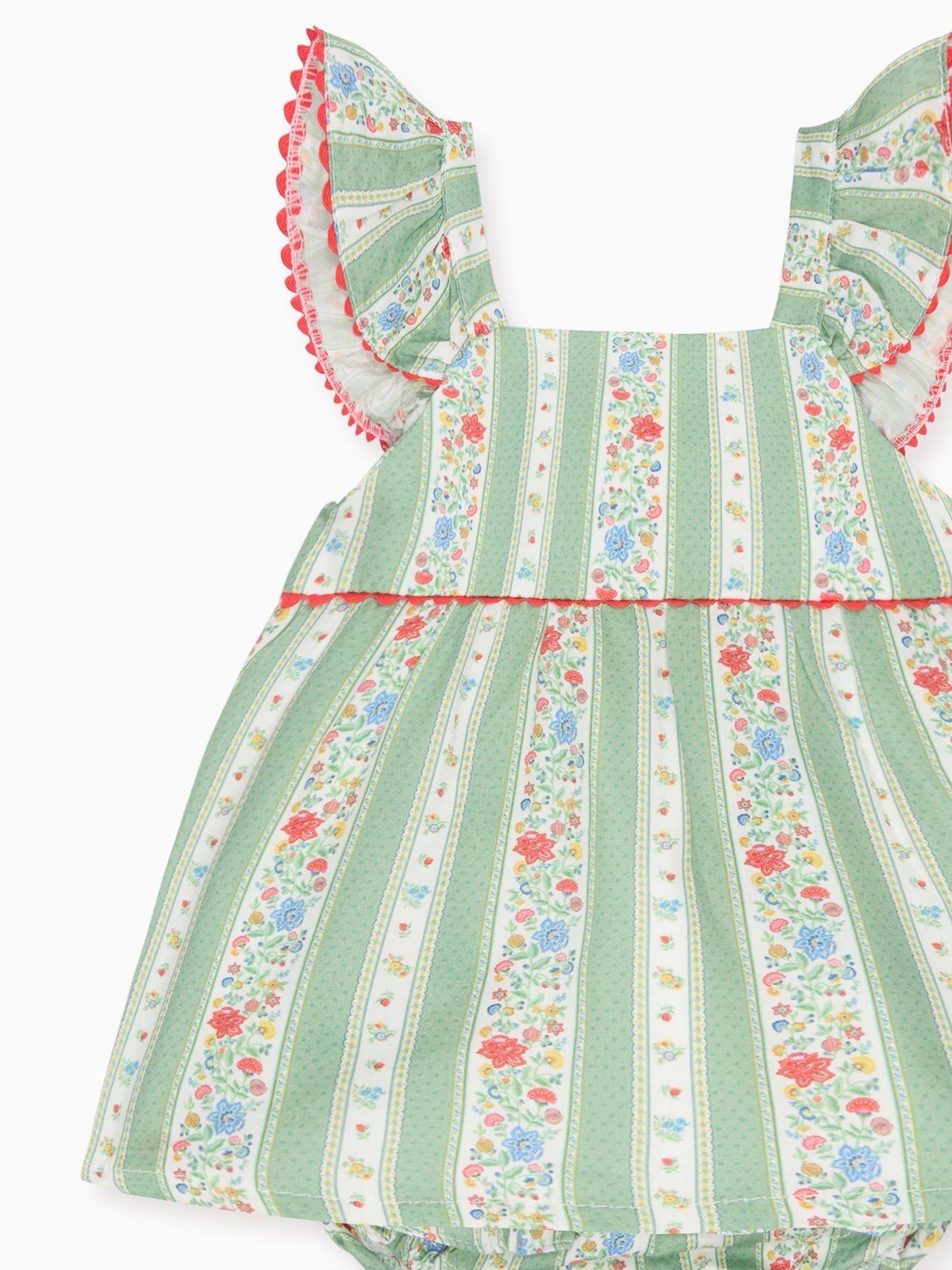 Sage Floral Stripe Elicia Baby Summer Set