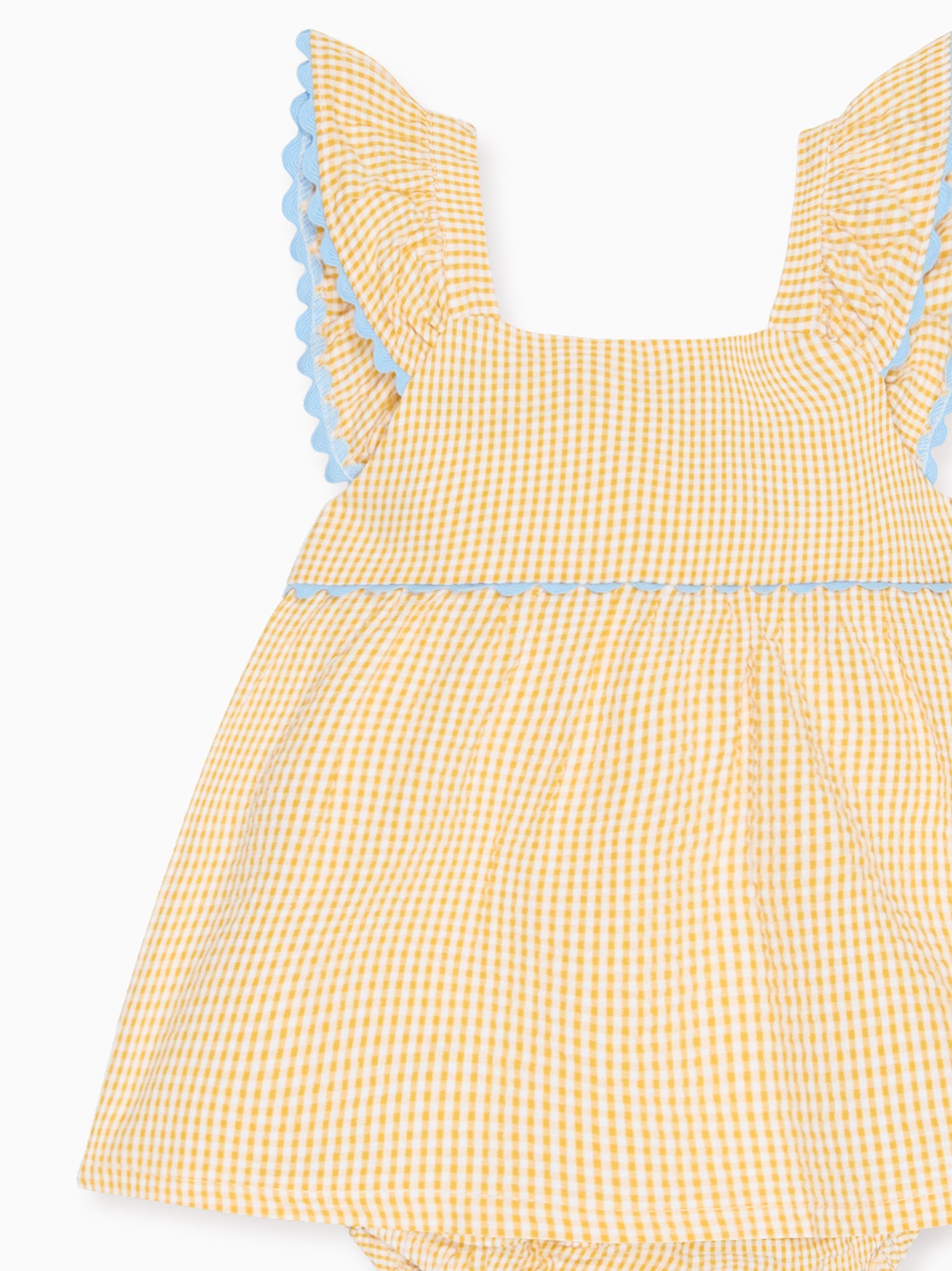 Yellow Gingham Elicia Baby Summer Set