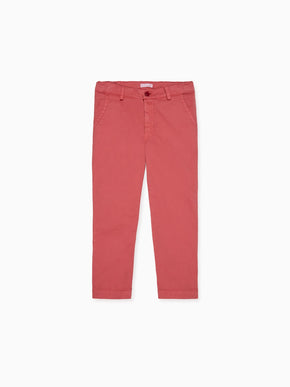 Red Elio Boy Chinos