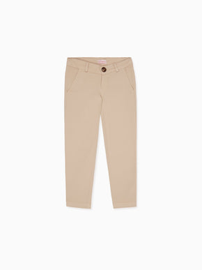 Beige Elio Boy Chinos