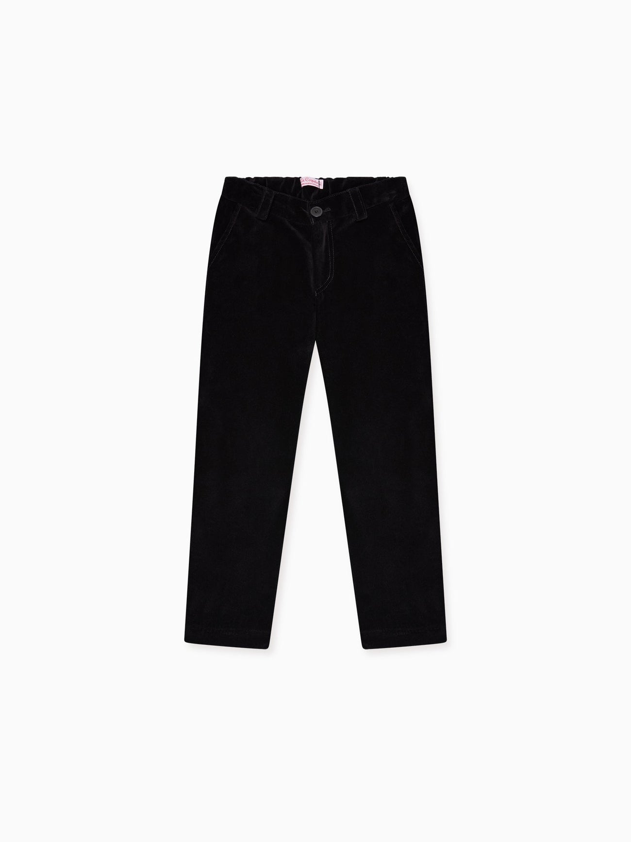 Black Elio Velvet Boy Pants