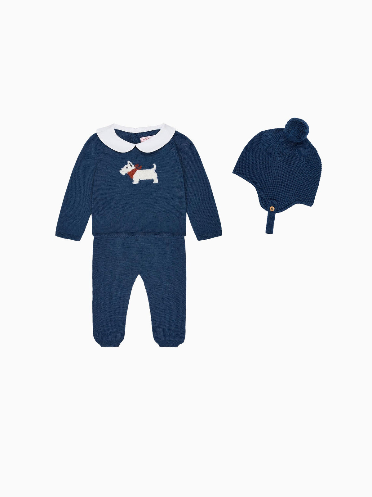 Petrol Blue Ellis Merino Baby Knitted Gift Box Set