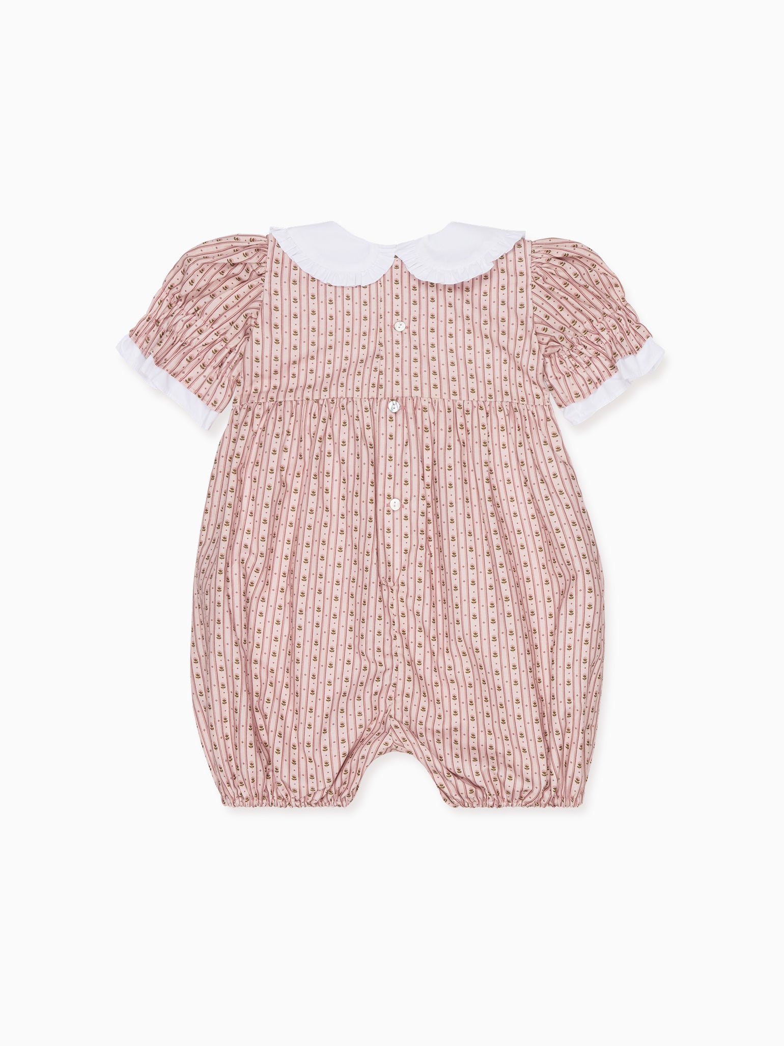 Pink Floral Stripe Eloisa Baby Girl Romper