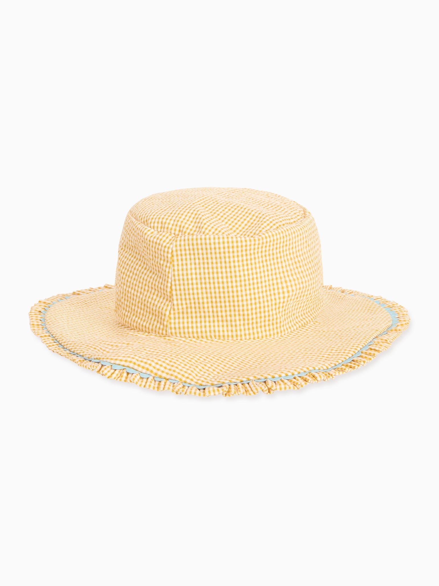 Yellow Gingham Emilia Girl Hat